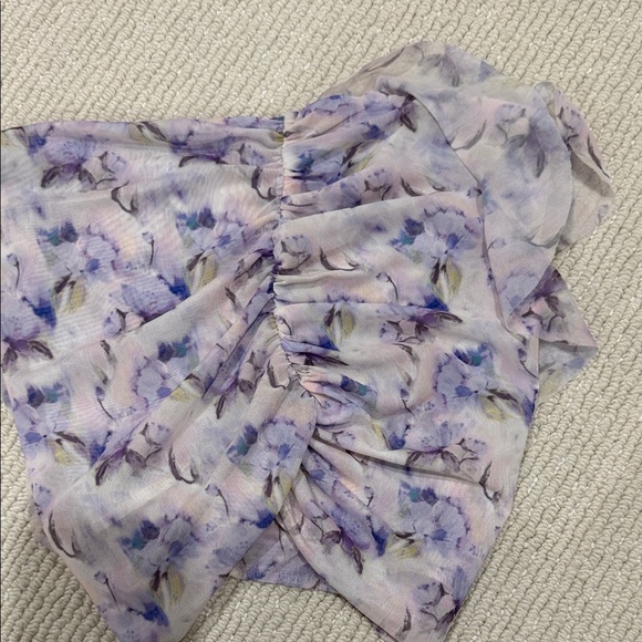 Zara strapless Ruffled Drape Ruffle Top - Picture 5 of 6